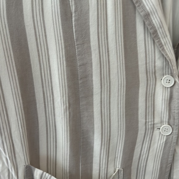 Torrid Linen Blazer. Beachy Sandy/ Natural Color Stripes. Size 5X - Picture 3 of 9